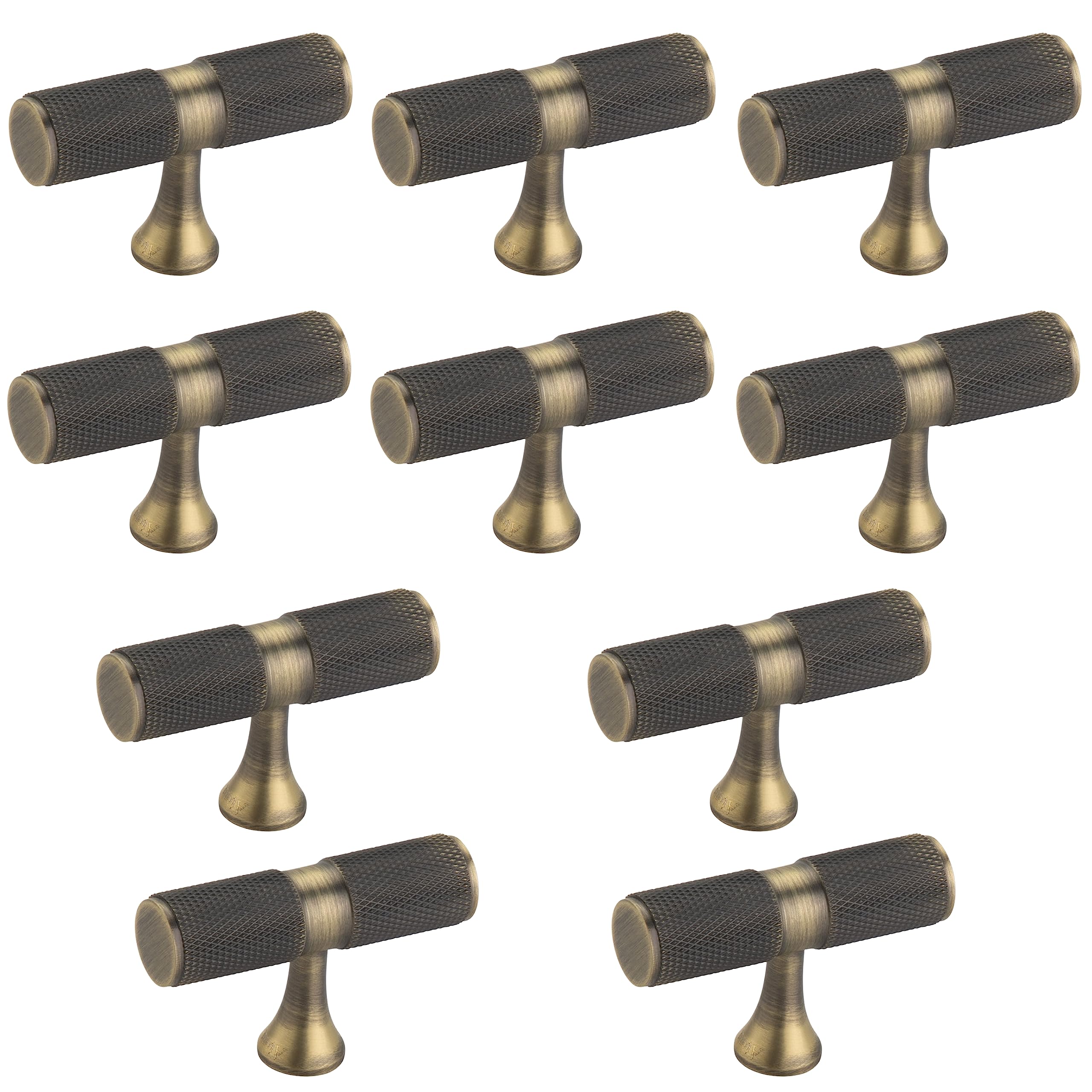 Atom 2 inches Brass Tee-Knob for Cabinet, Drawer or Door | Dresser Wardrobe Kitchen Knob | Kids Pulls Handles for Furniture (BK-T-BA), Pack of 10-image-29
