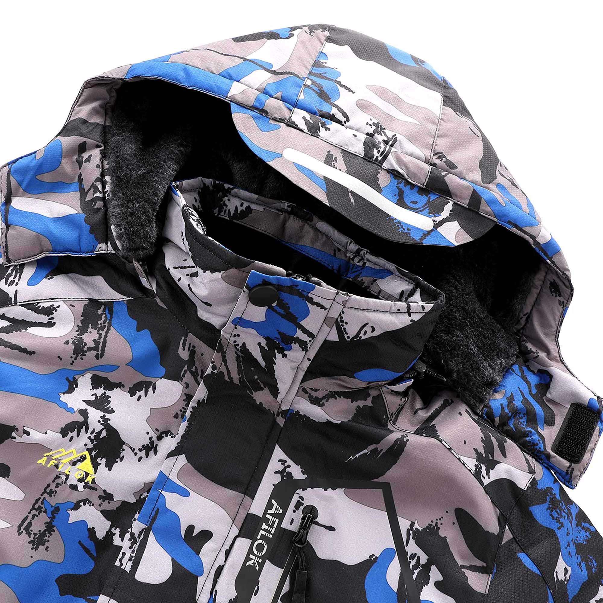 AFILOK Chaqueta de esquí impermeable para niños
