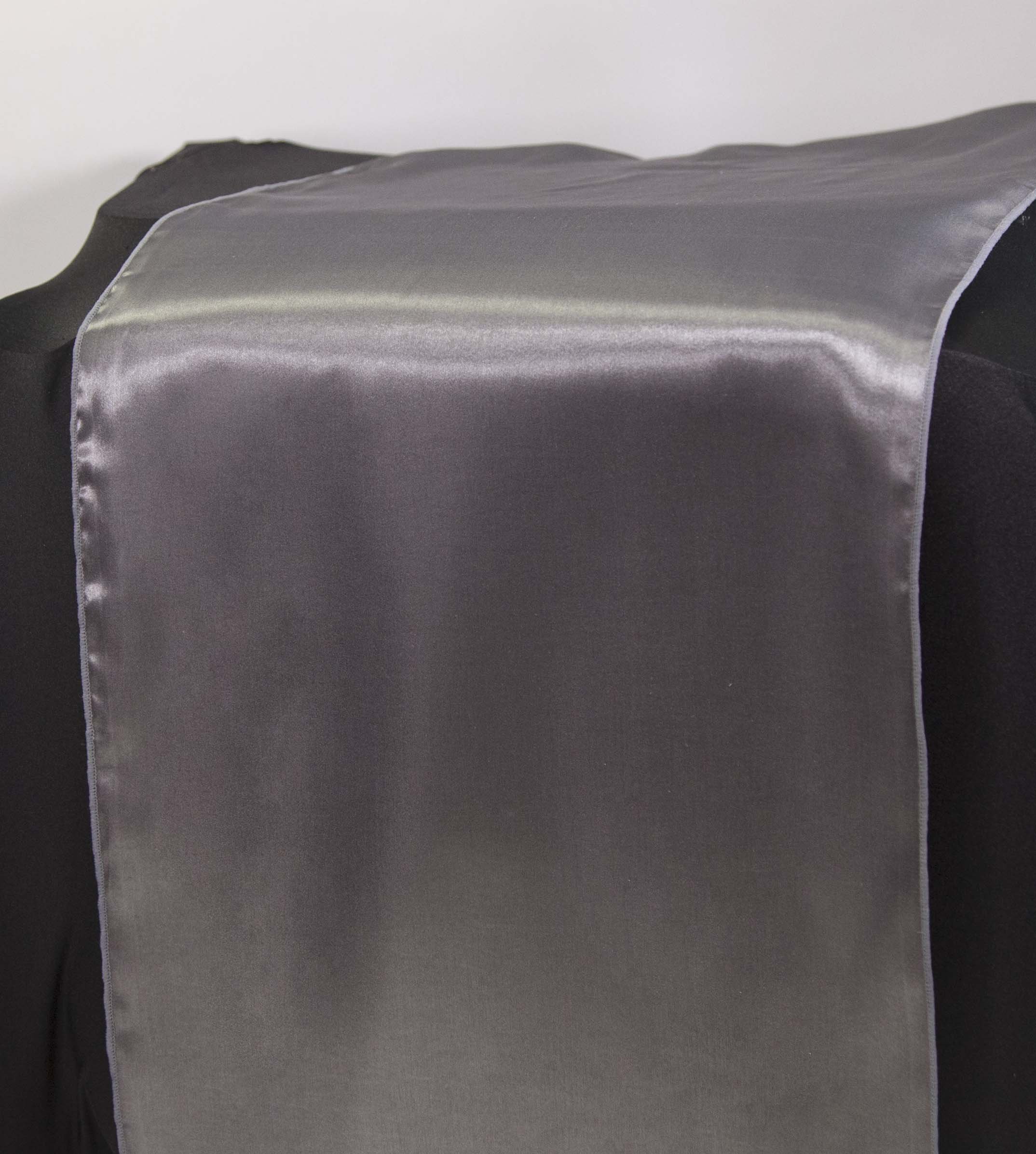 Satin Sashes and Matching Runners - Weddings Decor Events Parties - 41 Colours Available (Runner Pewter)