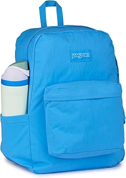 JanSport Superbreak Plus FX Backpack - Work, Travel, or Laptop Bag with Water Bottle Pocket - Azul Blue