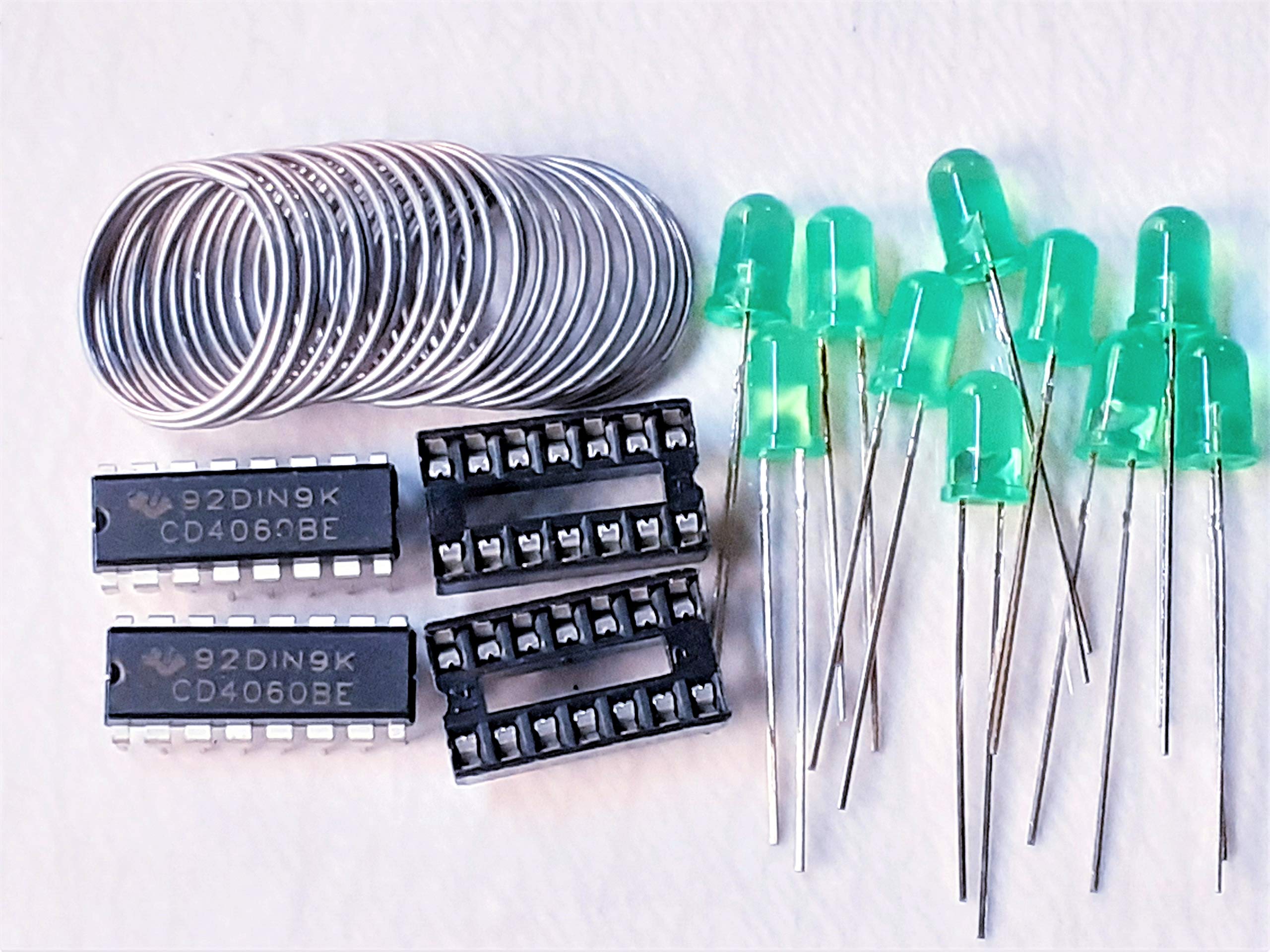 SDIY ELECTRONICS CD4060 IC +IC base (each 2pcs) + LED green (10pcs)+soldering lead wire (5Gr) for diy projects (B08PPGC68B) Amazon Price History, Amazon Price Tracker
