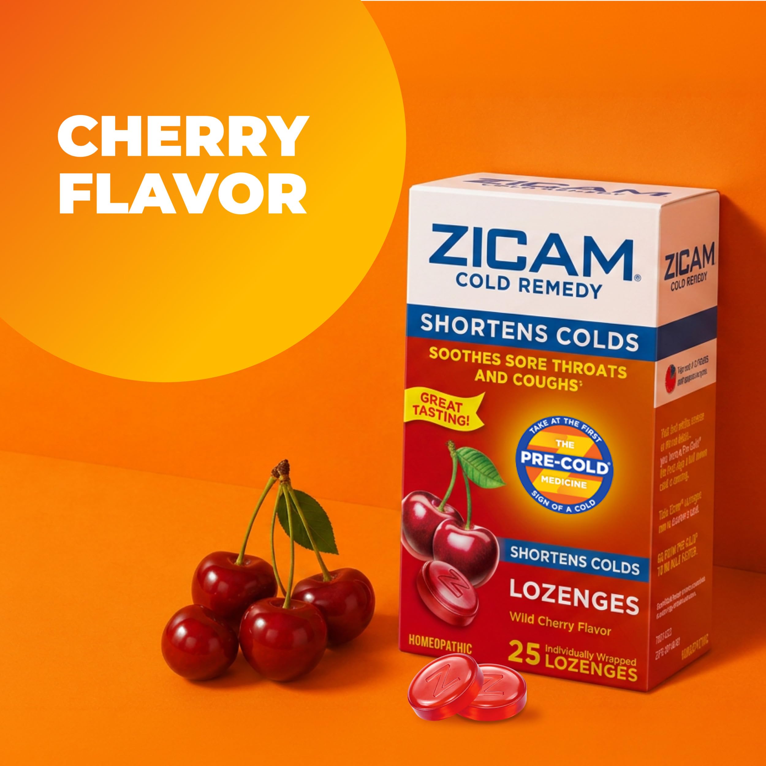 Zicam Cold Remedy Zinc Cough Drops, Wild Cherry Flavor, 25 Count — Amazon image 7