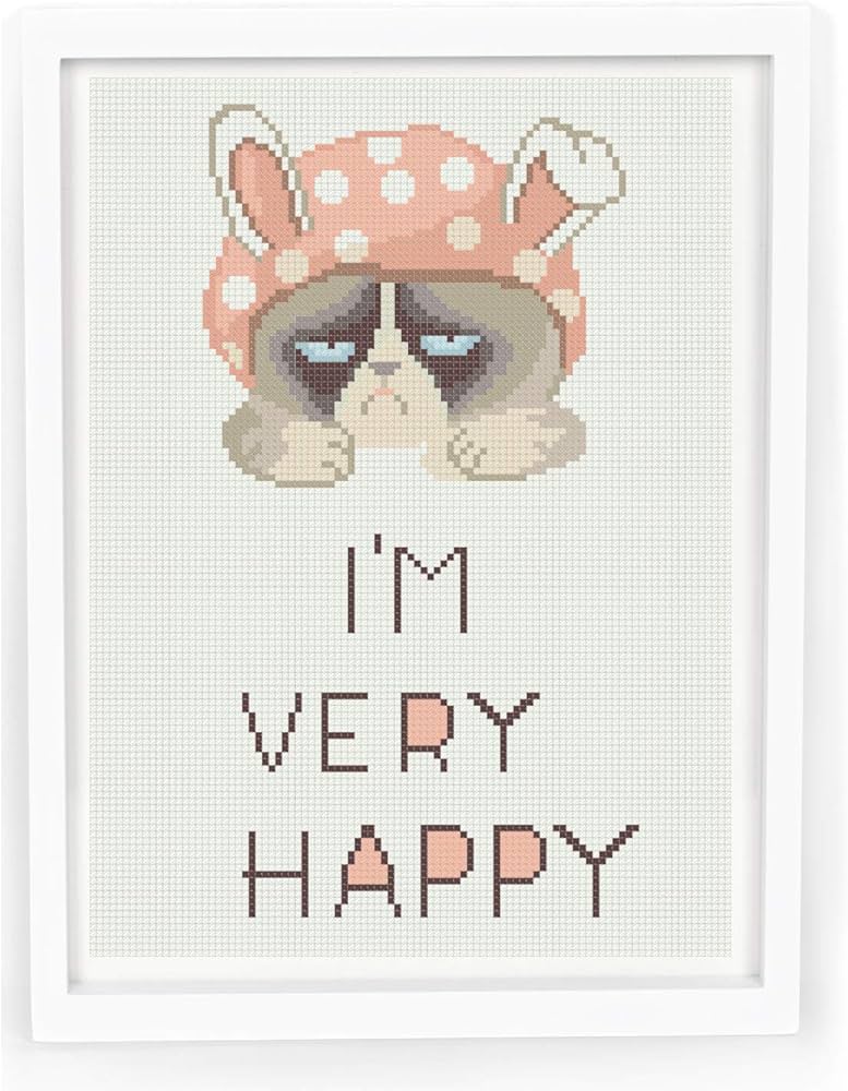 Amazon.com: Cross Stitch Pattern Funny PDF, Cute Cat Modern Counted Printable Easy Simple Animal DMC Cross Stitch Design for Beginners, I´m Very Happy, Materials are NOT Included! : Arts, Crafts & Sewing amazon-com-cross-stitch-pattern-funny-pdf-cute-cat-modern-counted-printable-easy-simple-animal-dmc-cross-stitch-design-for-beginners-i-m-very-happy-materials-are-not-included-arts-crafts-sewing