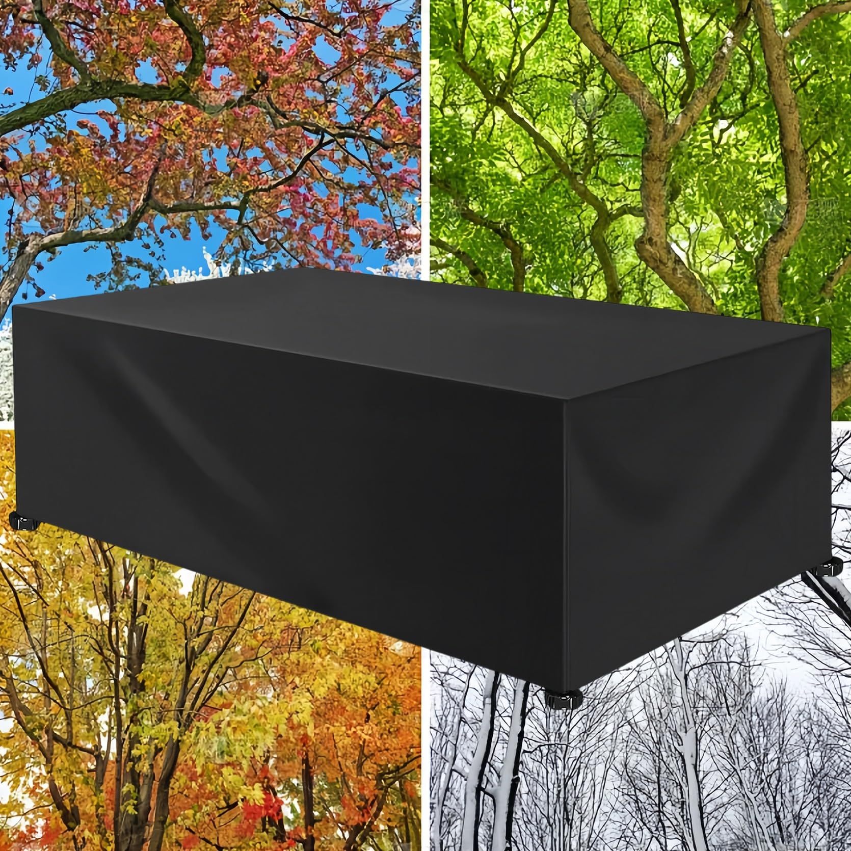 Housse Salon De Jardin Exterieur 80x80x90cm/LxWxH Bâche Housse De