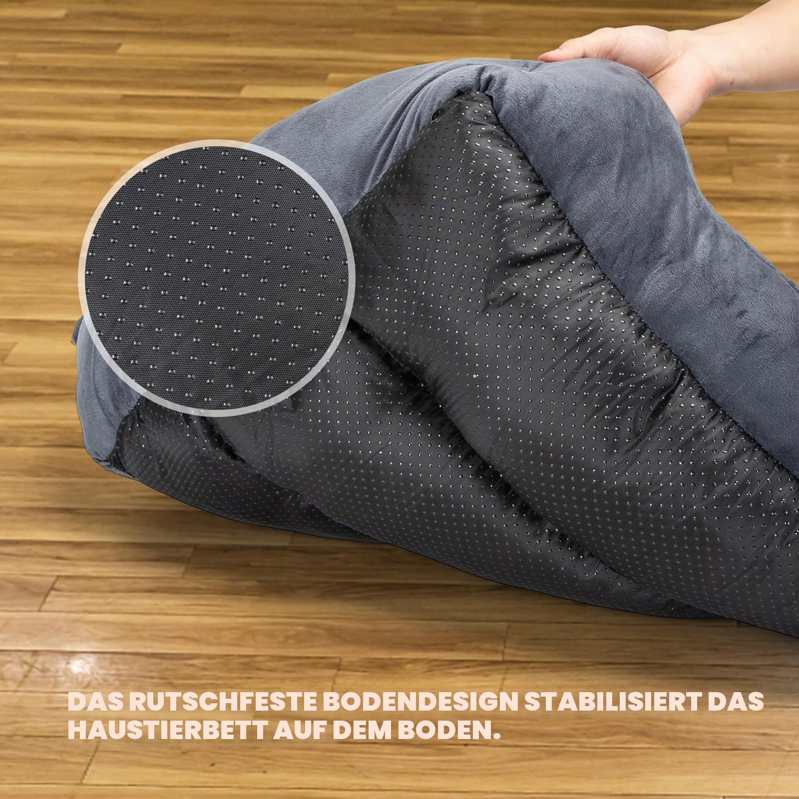Nobleza Hundebett für Hunde 67x57cm, Rutschfestes Hundekorb, Superweicher Faserfüllung, Haustierbett Waschbar für Kleine und Mittelgroße Hunde und Katzen