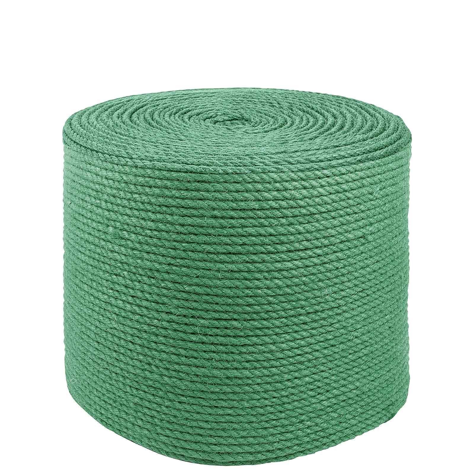Cuerda yute 8 mm verde 100% yute Tossa 3 hebras para jardinería embalaje