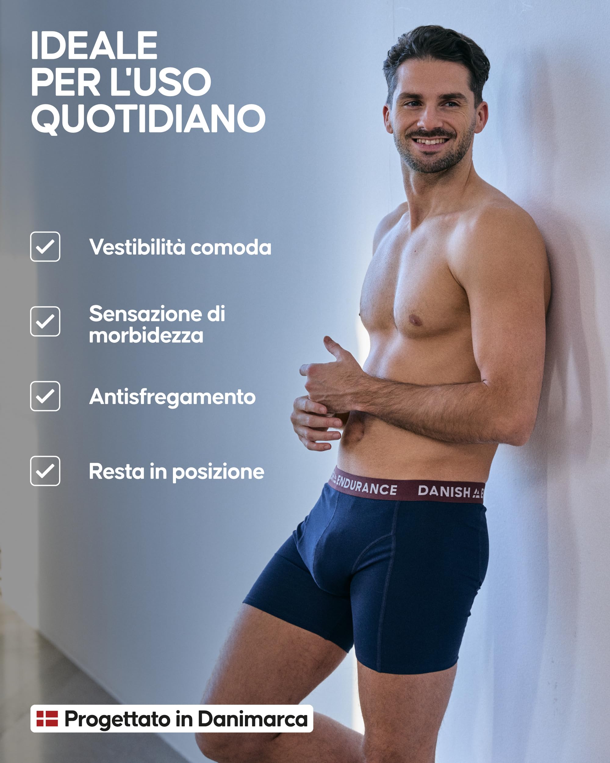 DANISH ENDURANCE Boxer Uomo Cotone Elasticizzato, Boxer a Pantaloncino Comodi e Traspiranti, Cuciture Piatte, con o Senza Patta Frontale, 6 Paia