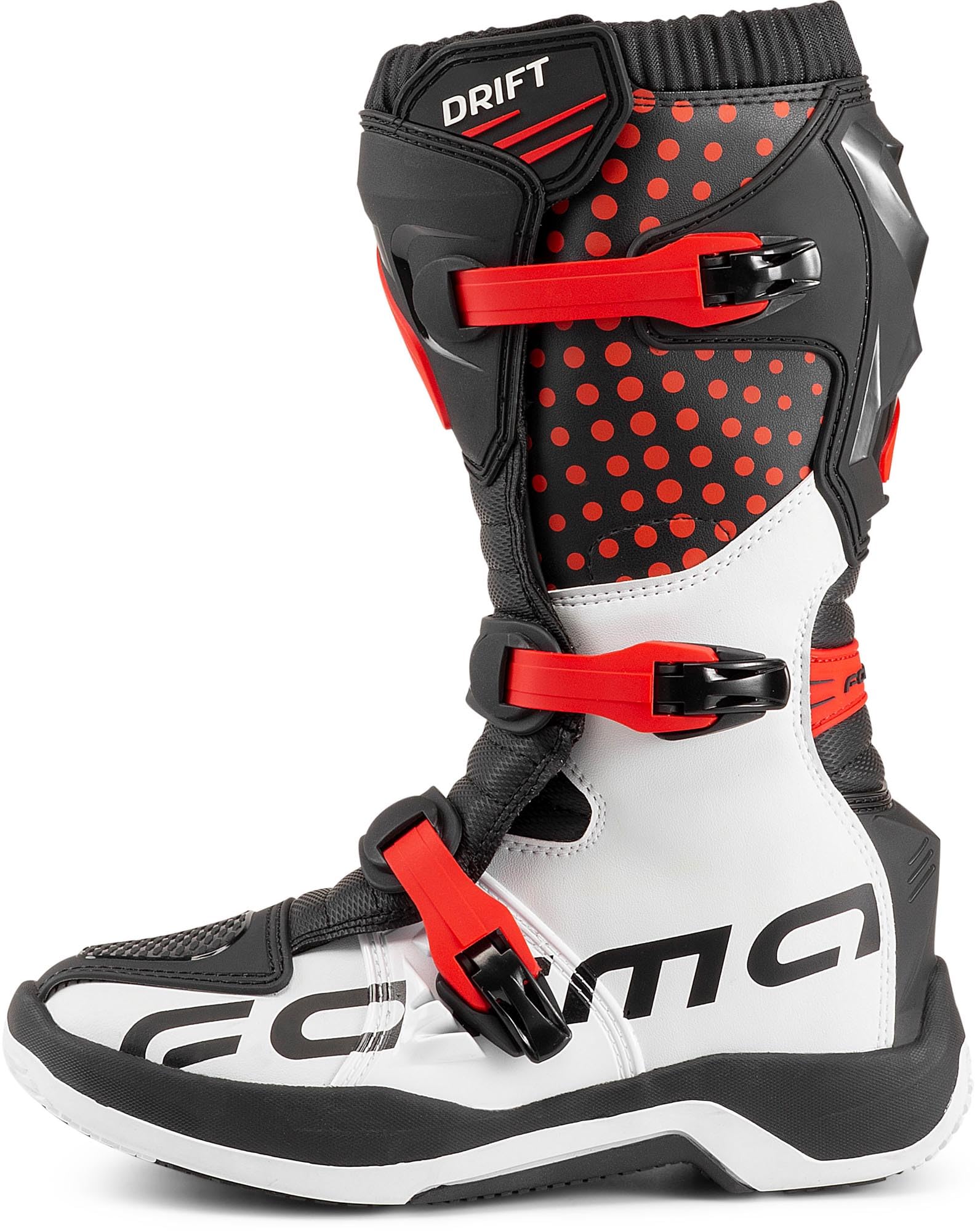 Forma Drift Dziecięce buty motocrossowe, czarny/czerwony, 32
