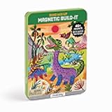 Mudpuppy Dino Mix-Up – Magnetic Build-It Travel Friendly Game with Illustrated Prehistoric Background Scenes Including 2 Dino Characters and Over 40 Mix and Match Magnets for Children Ages 4 and Up