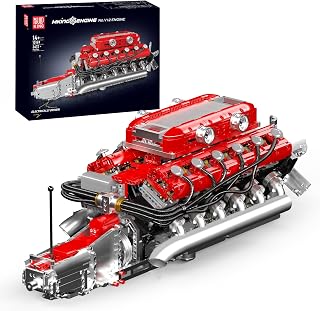 Mould King V12 Running Engine Model Kit with Battery & Motor - 3472 PCS MOC STEM Building Blocks for Adults