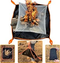 Fire Pit Mat with Handle, Fireproof Under Grill Mat & Heat Resistant Pad for Solo Stove/Camping/Patio/Lawn, Waterproof & Non-Slip