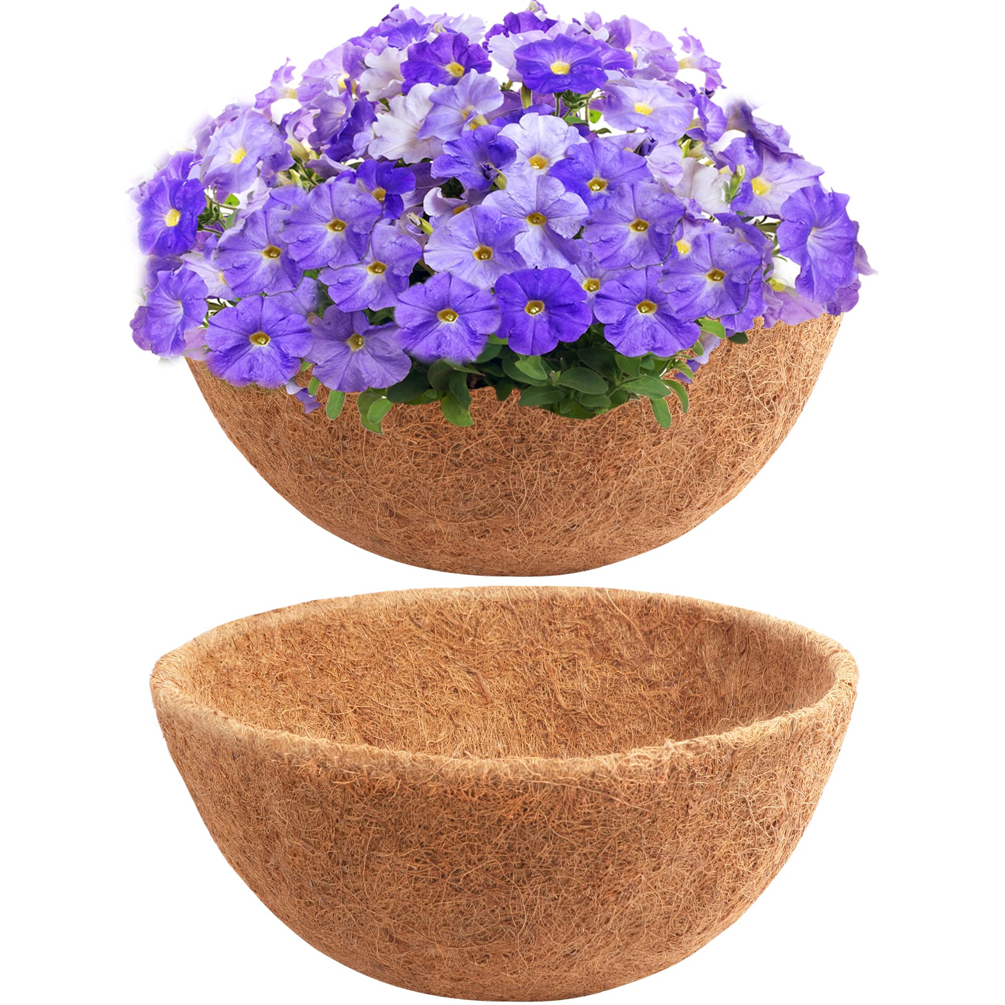 Y&M Set of 2 14 Inch Pre-Formed Round Coco Liner