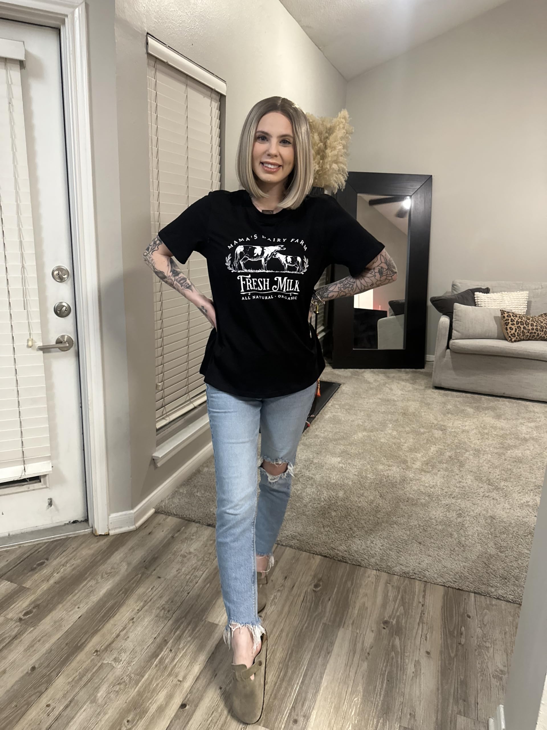 Komfort-Stillshirts für Damen, Reißverschluss, Still-Top, Causal Distressed Acid Washed Umstands-T-Shirts