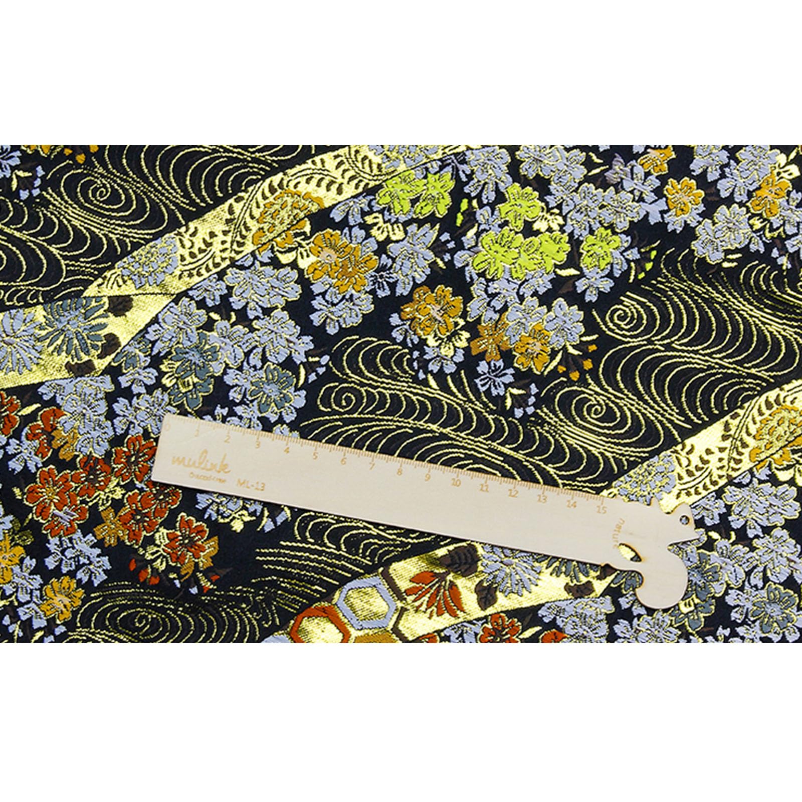 Brokatowa satyna jedwabna kwiatowa tkanina do samodzielnego szycia, tkania złota piękna złota wykwintna tkana ręcznie robiona tkanina na paski 150X50cm, czerwona,Tkanina w kwiaty(Red)