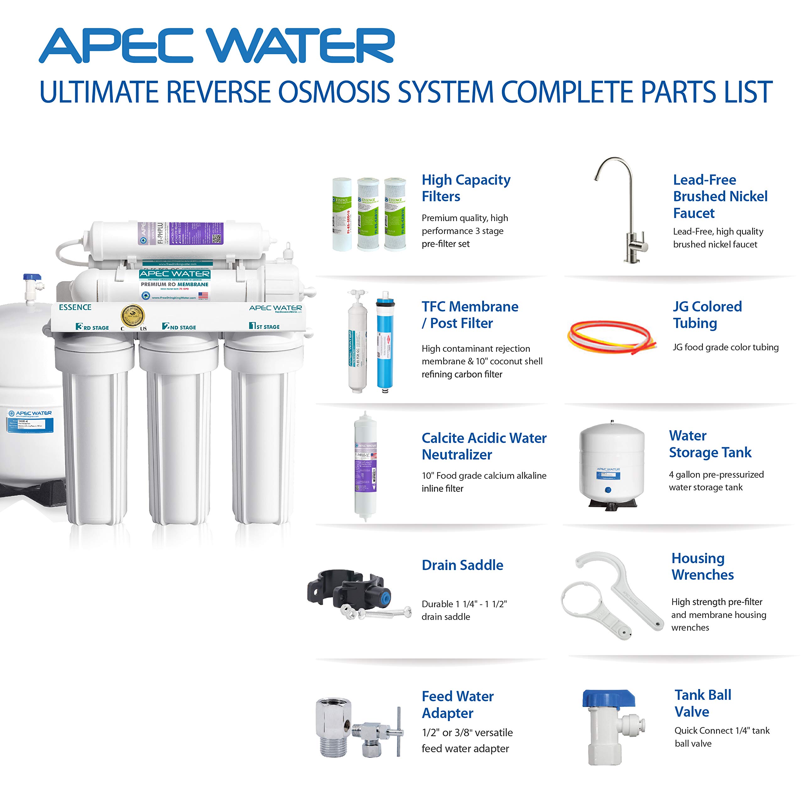 APEC Water Systems ROESPH75 Essence Series Top Tier Alkaline Mineral