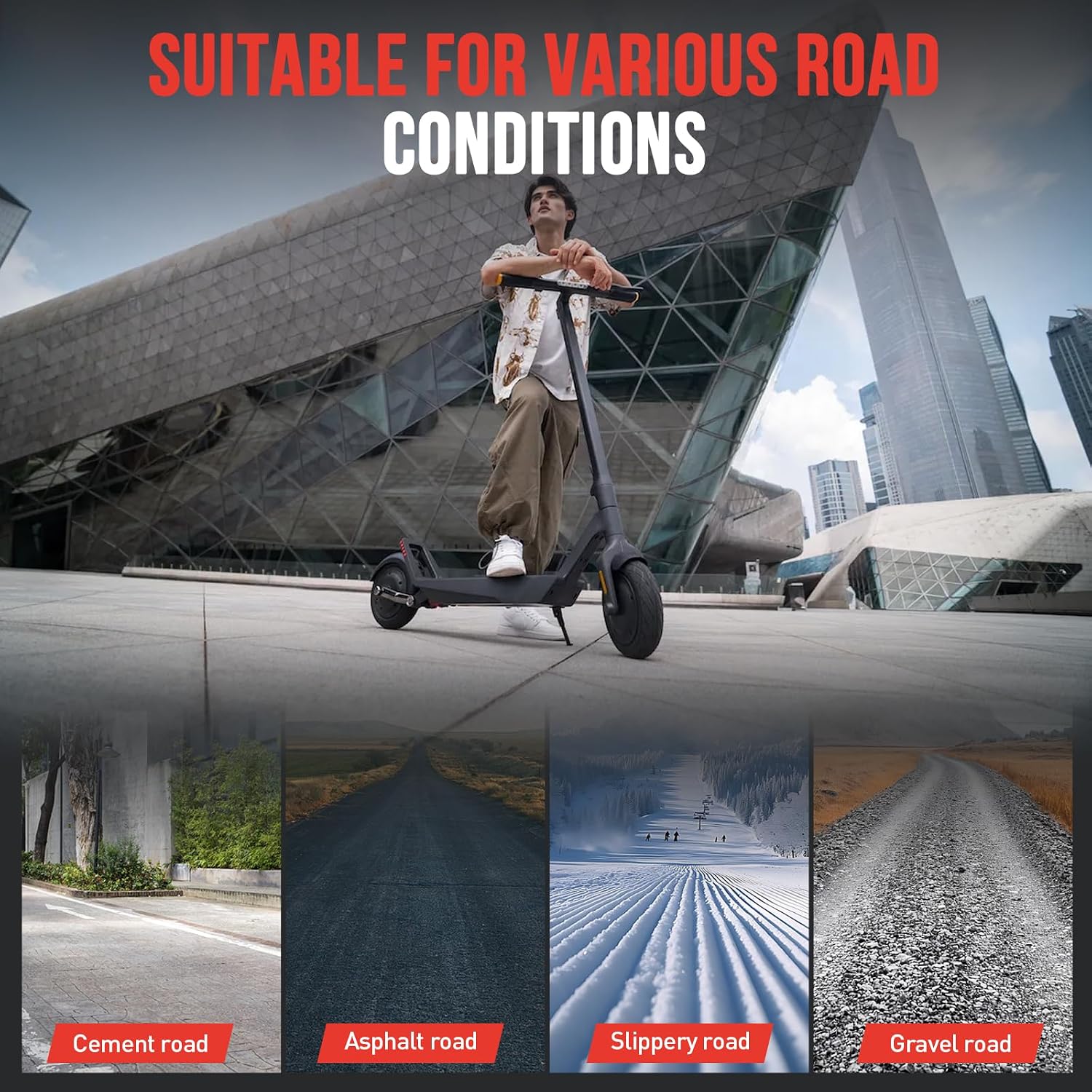 10x2.125 Inner Tube,10 X 2.125 Scooter Tube With Straight Valve | 2PCS Butyl Rubber 10x2.125 54-152 Tubes For Segway Ninebot F20,F25,F30,F40 Electric Scooter