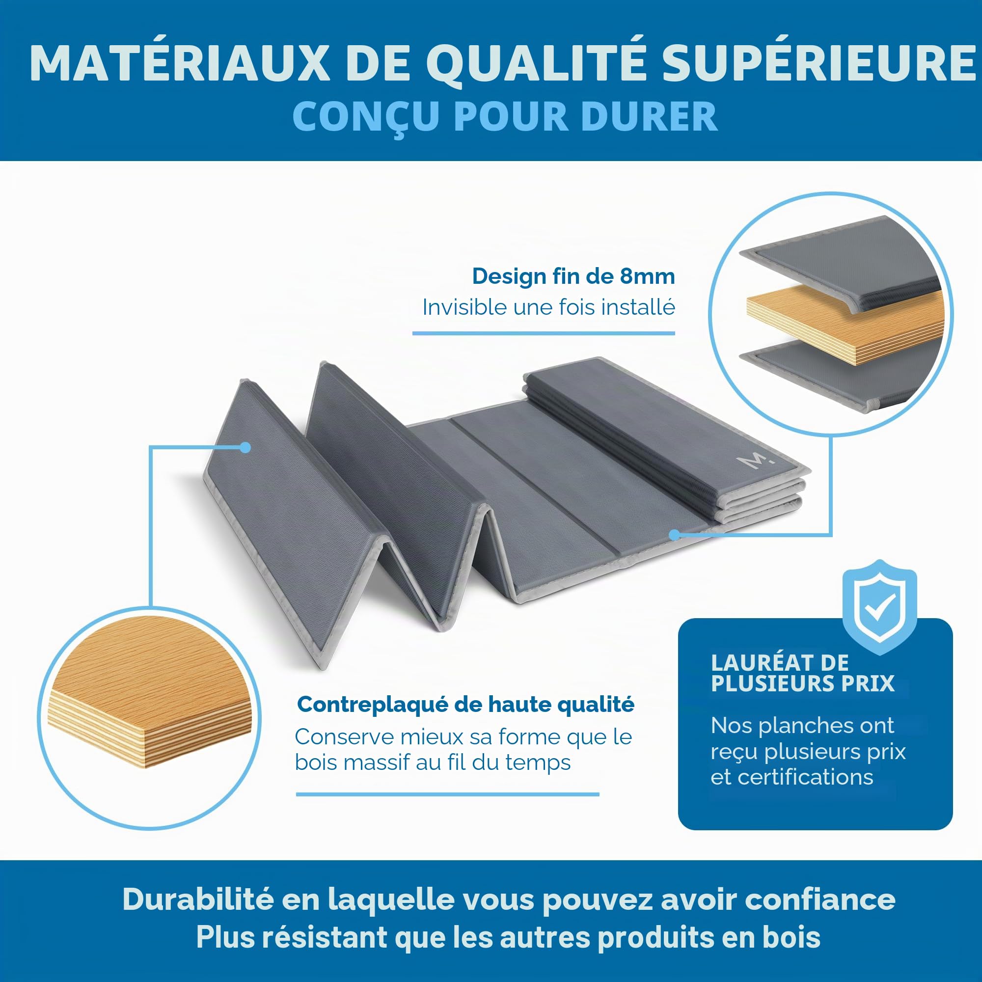 Meliusly Coussin de canapé robuste pour coussins d'affaissement (61 x 122 cm) en bois renforcé pour siège affaissé, support de canapé profond pour dessous les coussins, économiseur de causeuse