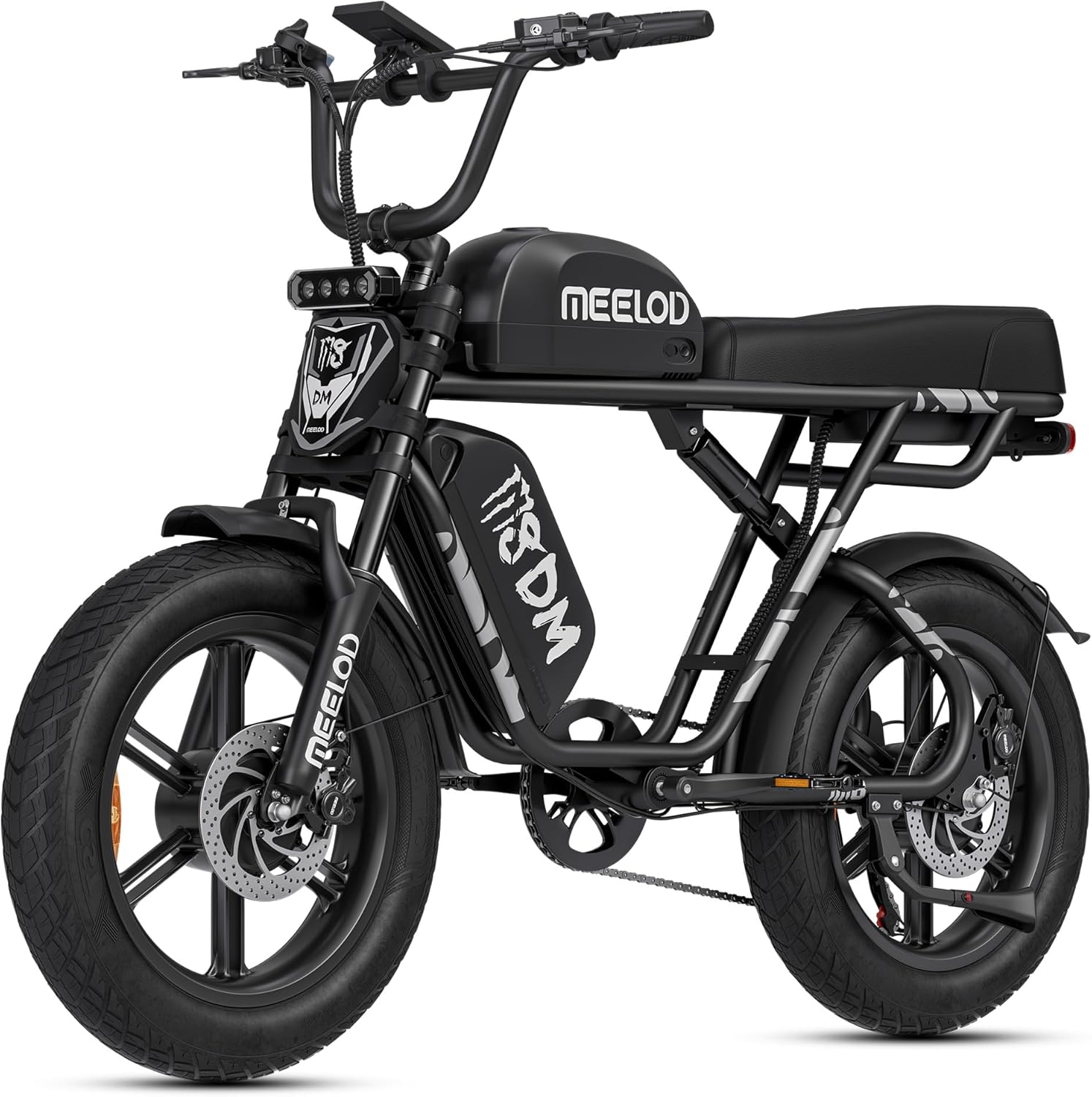 3000W Peak 32AH Electric Bike Dual Motor, 56KM/H EBike for Adult Teen 100-200KM, 20'x4.0'' Fat Tire Dual Motor Electric Dirt Bike Multiple Suspension & Hydraulic Brake Commuter Off-Road E-Bike
