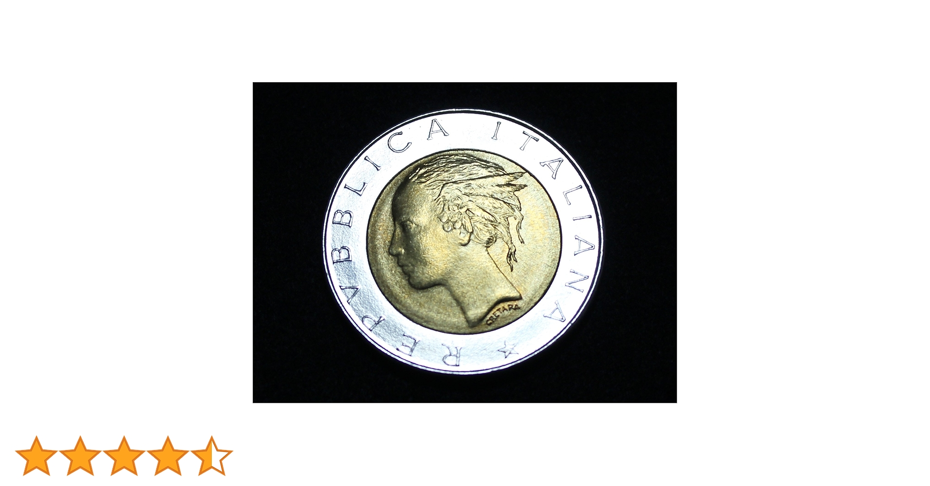 Amazon.co.jp: イタリア 貨幣 500リラ(バイメタル) ユーロ前