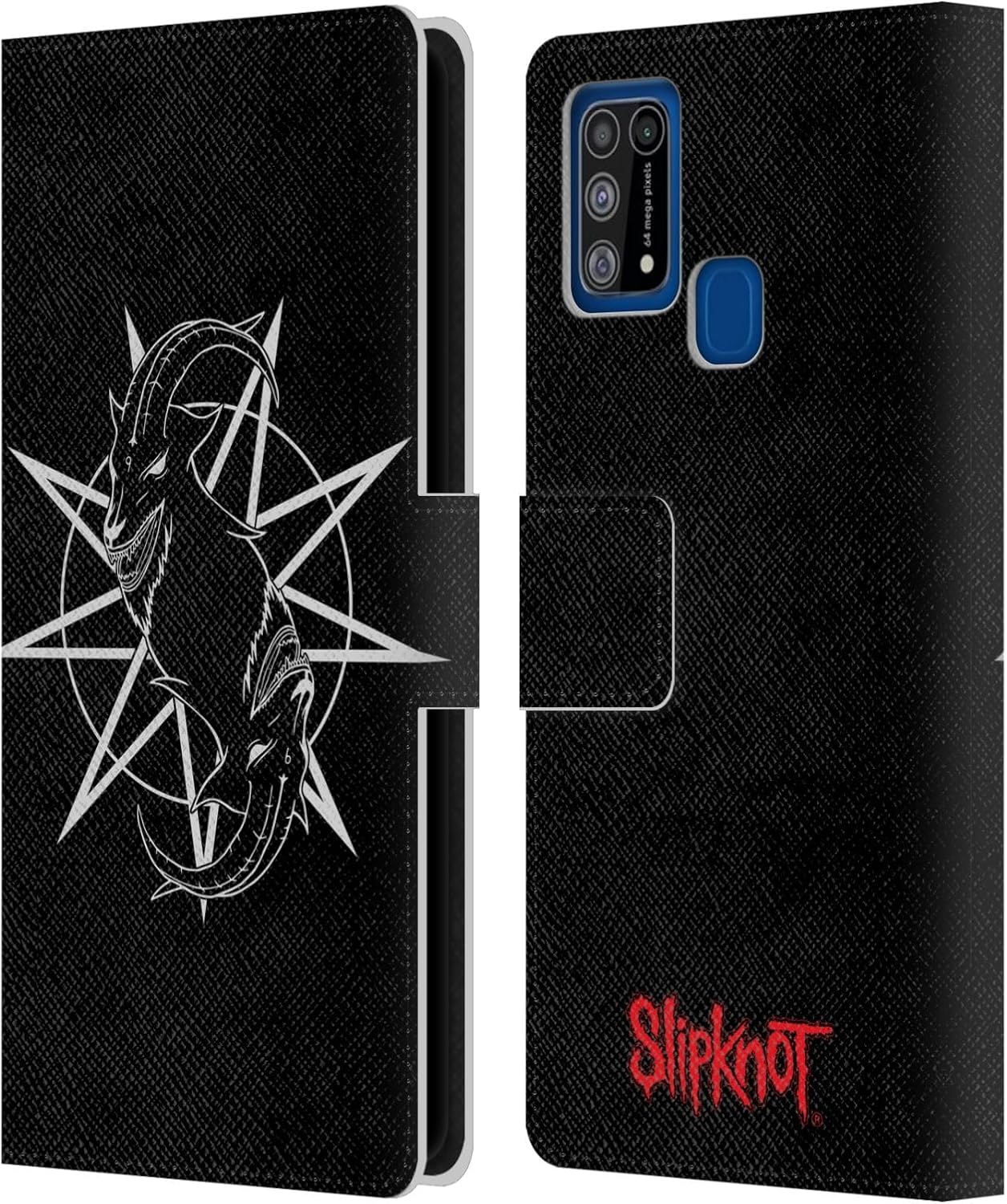 Head Case Designs Officially Licensed Slipknot Goat Logo Key Art Leather Wallet Case Compatible with Samsung Galaxy M31 (2020)