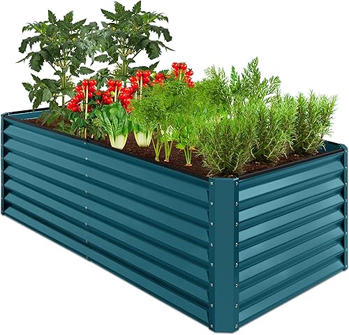 Miniatura 51 de Best Choice Products Cama de jardín elevada de metal para exteriores de 6 x 3 x 2 pies, maceta de raíces profundas para verduras, flores, hierbas