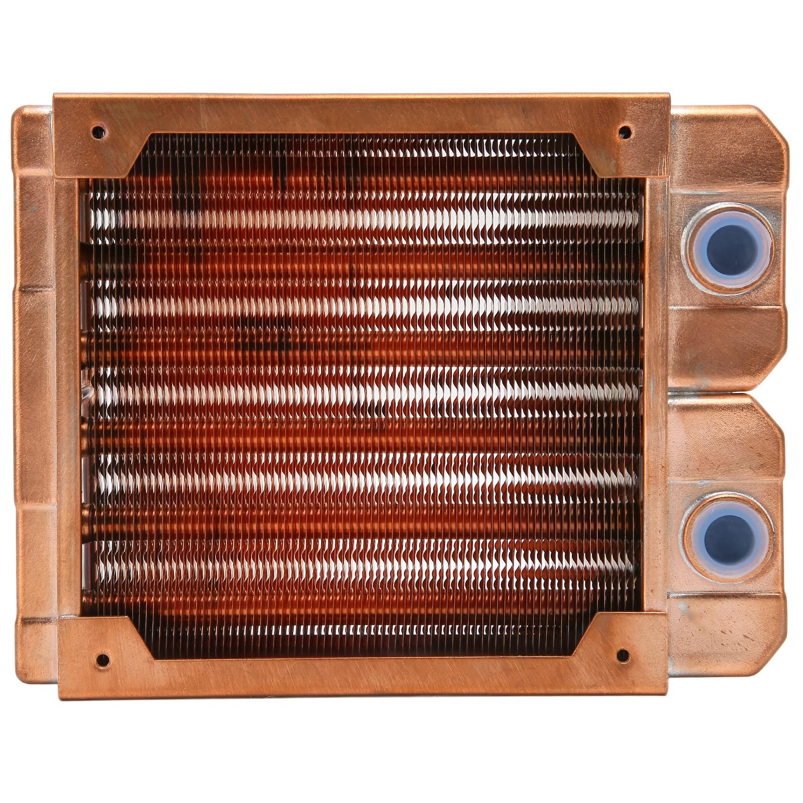 Lazmin112 Radiatore di Raffreddamento ad Acqua, radiatore di Rame Rosso dello scambiatore di Calore, dissipatore di Calore Diametro Interno della Filettatura G1/4 0.28in, per Ventola 4.72in