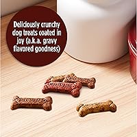 Vista 4 de Milk-Bone Gravy Bones - Golosinas para perros con 4 sabrosos sabores de carne recubiertos en salsa, 7 libras