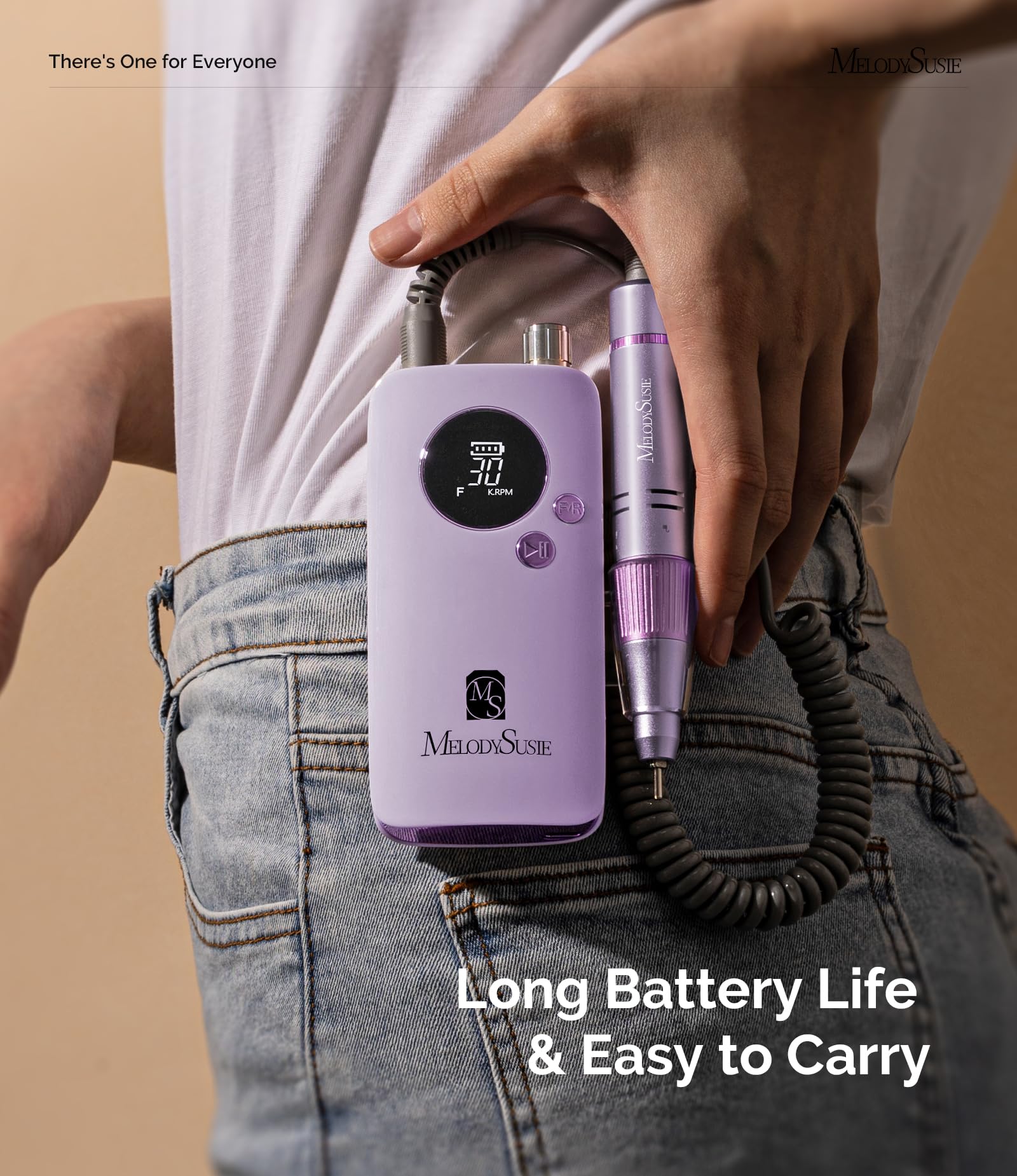 MelodySusie Electric Nail File 30000 RPM,SC320F Professional Rechargeable Nail Drill - Image 2