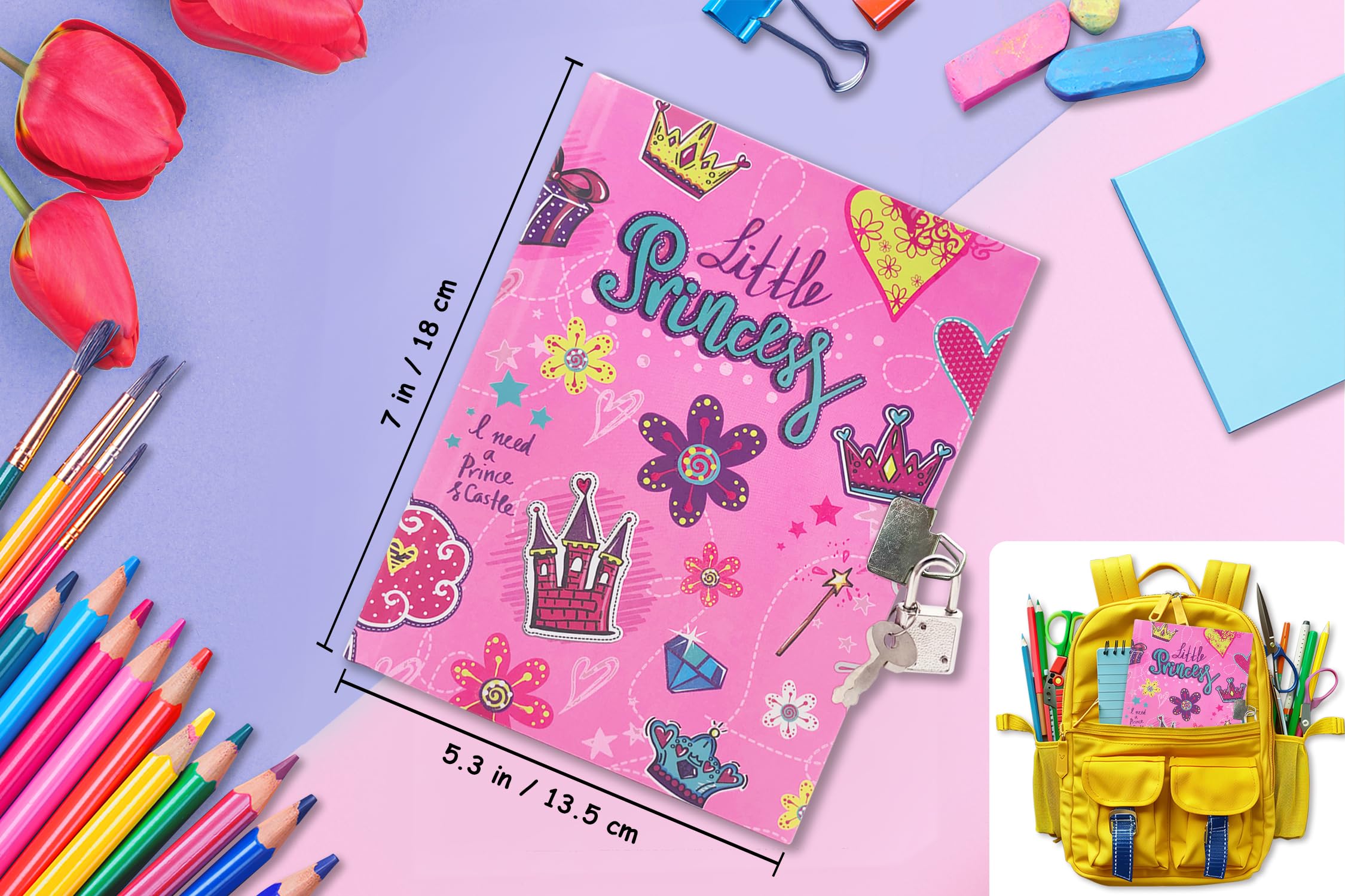 Journal Avec Serrure, Journal Pour Fees Et Filles, Journal Vintage