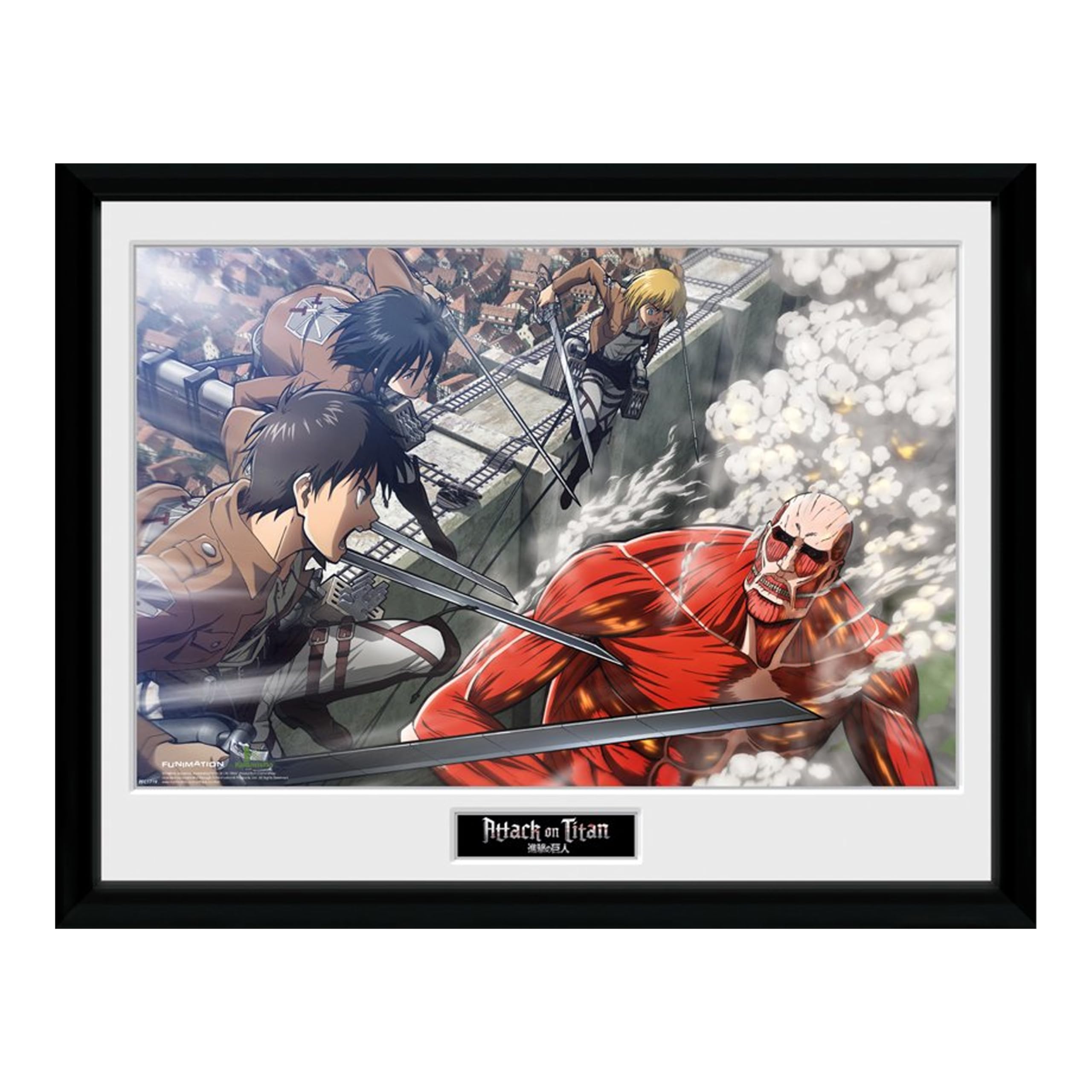 GB eye Attack On Titan Fight Scene 30 x 40cm Framed Collector Print