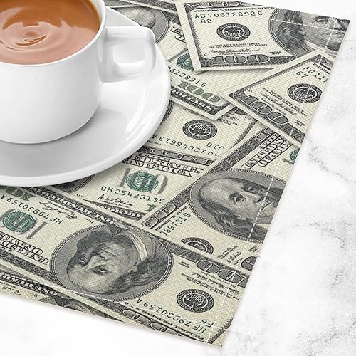 Miniatura 3 de Juego de 4 manteles individuales de tela de lino de algodón beige de 18 x 12 pulgadas, manteles individuales de tela rústica de granja, resistentes