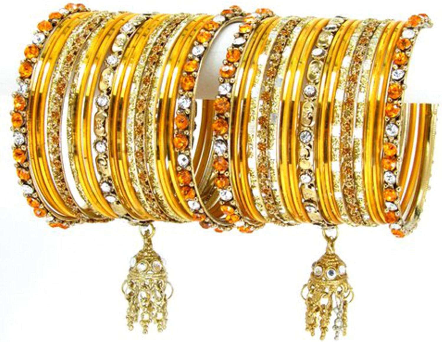 Trendy Fashion Bollywood style Indian Designer Metal Bangle Set For Women / AZBGBZ101