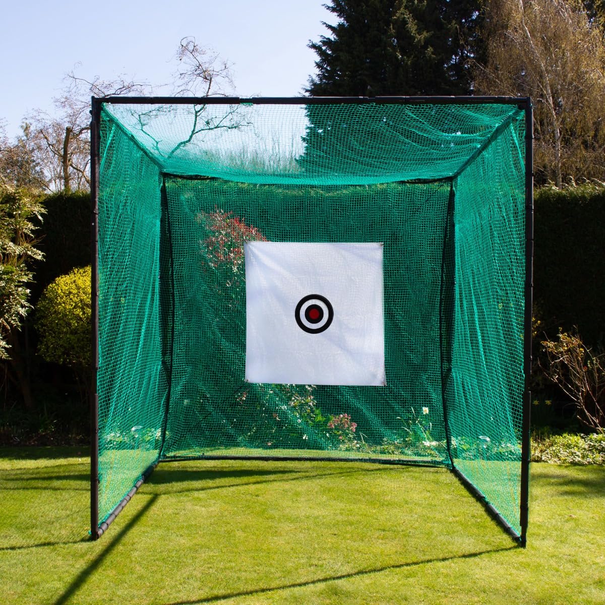 Jaula de Práctica de Golf 3x3x3m Malla 25mm Entrenamiento Golf Interior Exterior
