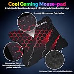 CHONCHOW Gaming Keyboard and Mouse Combo, USB Wired RGB Backlit Anti-Ghosting Silent Keyboard with Ergonomic Wrist Rest & Phone Holder, 7D 7200DPI Gaming Mouse for PC Gamer Xbox PS4 PS5