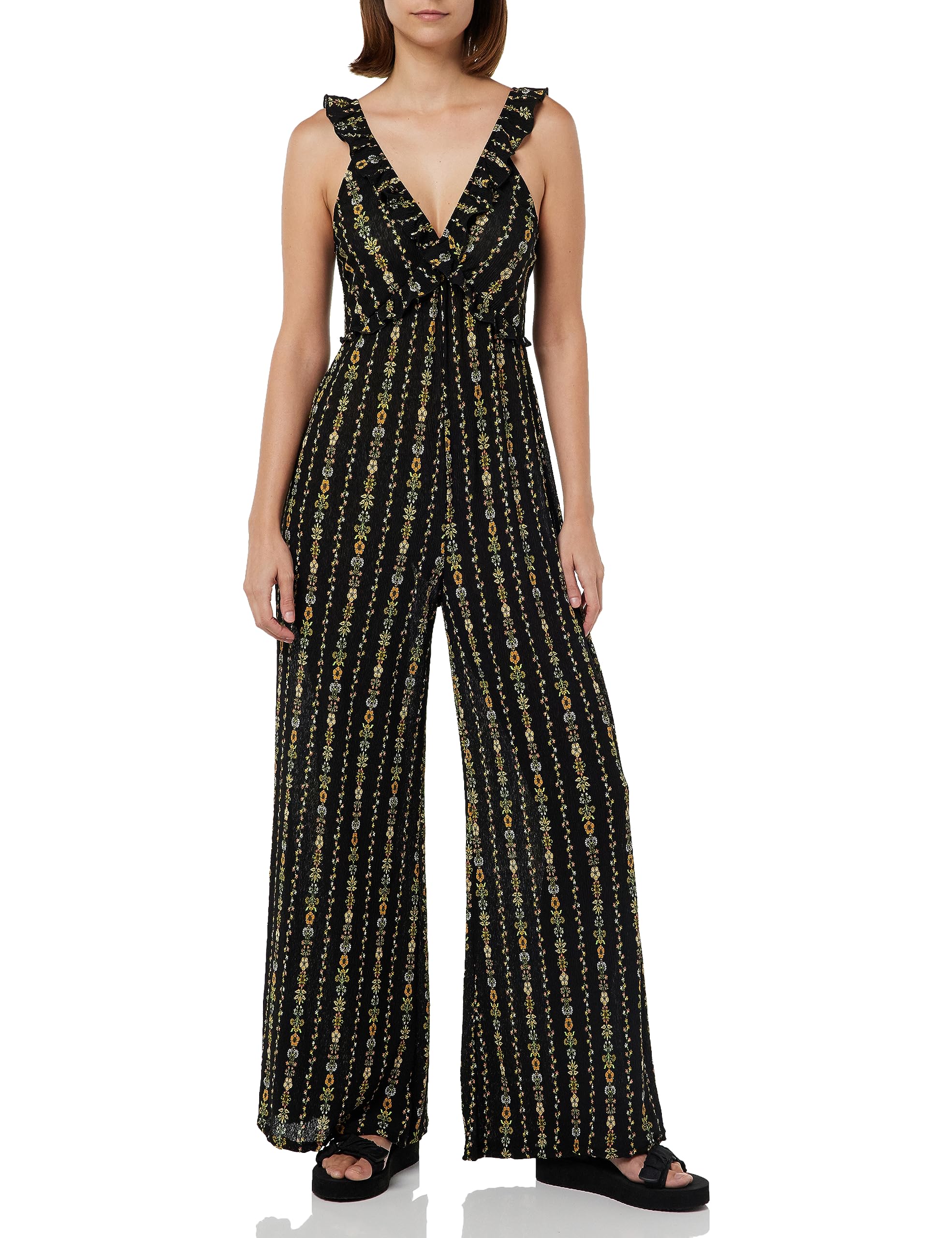 SPRINGFIELD Mono Largo Escote Volantes Vestido para Mujer
