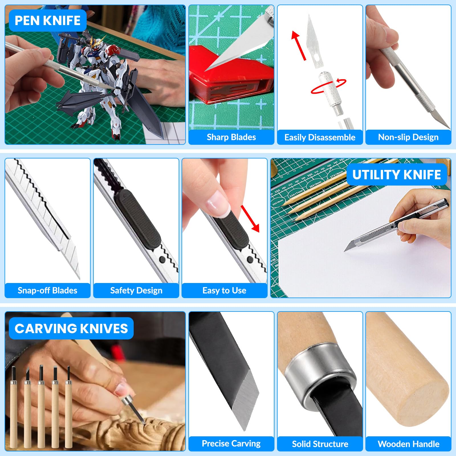 82 Pezzi Gundam Model Tools Kit, Modeler Strumenti di Base per Gundam, Kit Hobby Building Craft Set, Gundam Craft Set, Kit Artigianale per La Riparazione e Il Fissaggio del Modellismo di Base