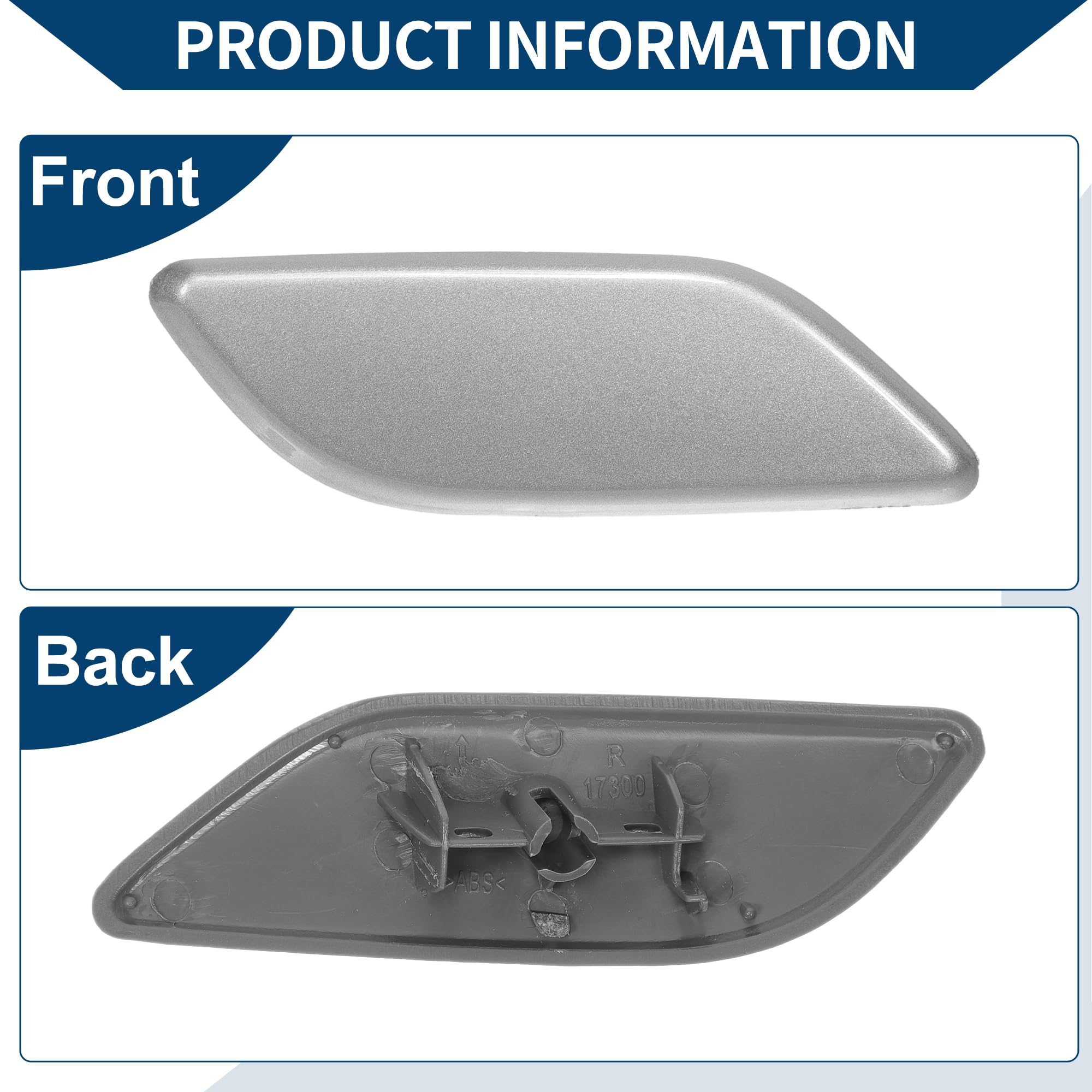 Cubierta De Boquilla De Faro Para Honda Accord 08-10 1 Pza | Tono Plateado, Derecha, Plástico, 1 Pza, Cp1 Cp2 Cp3, Reemplazo Directo, Fácil Instalación, Ajuste Preciso