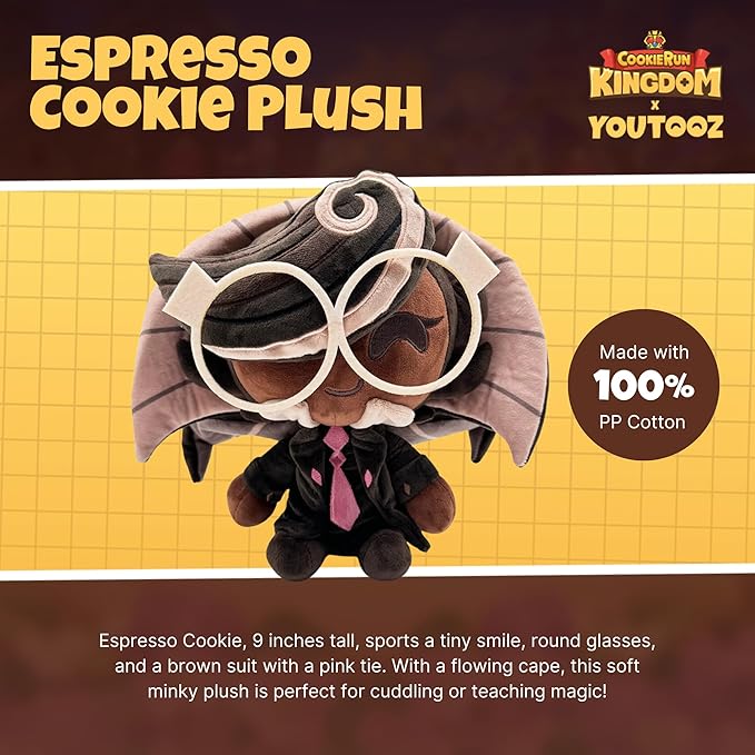 Espresso Cookie Plush - Cookie Run Kingdom 9" Youtooz Collectible