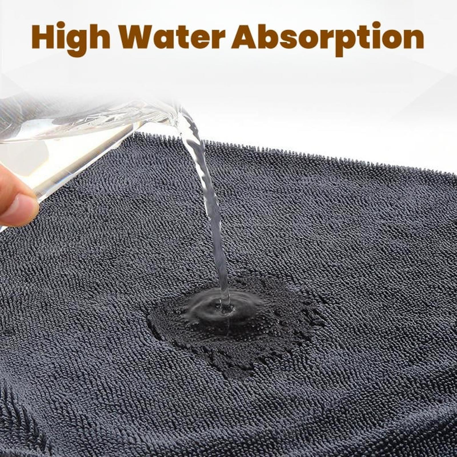 Auto Trockentuch XXL - Microfasertuch Autopflege mit saugstark für kratzfreies Trocknen, Lack-schonende microfasertuch, Microfasertücher Auto - Poliertuch (2, 60X90cm)