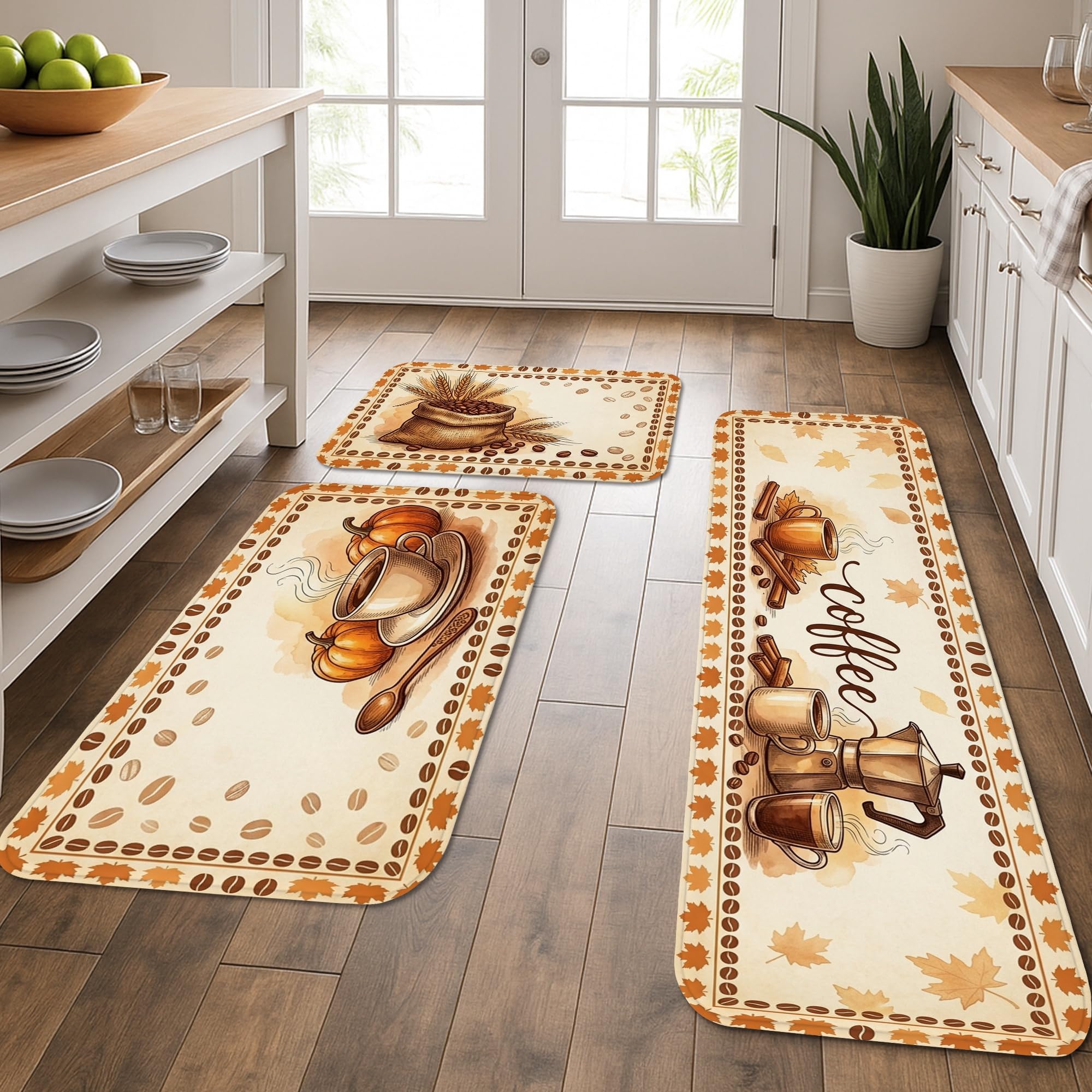 Tapis de cuisine confortables et rustiques pour soulager les pieds devant l'évier
