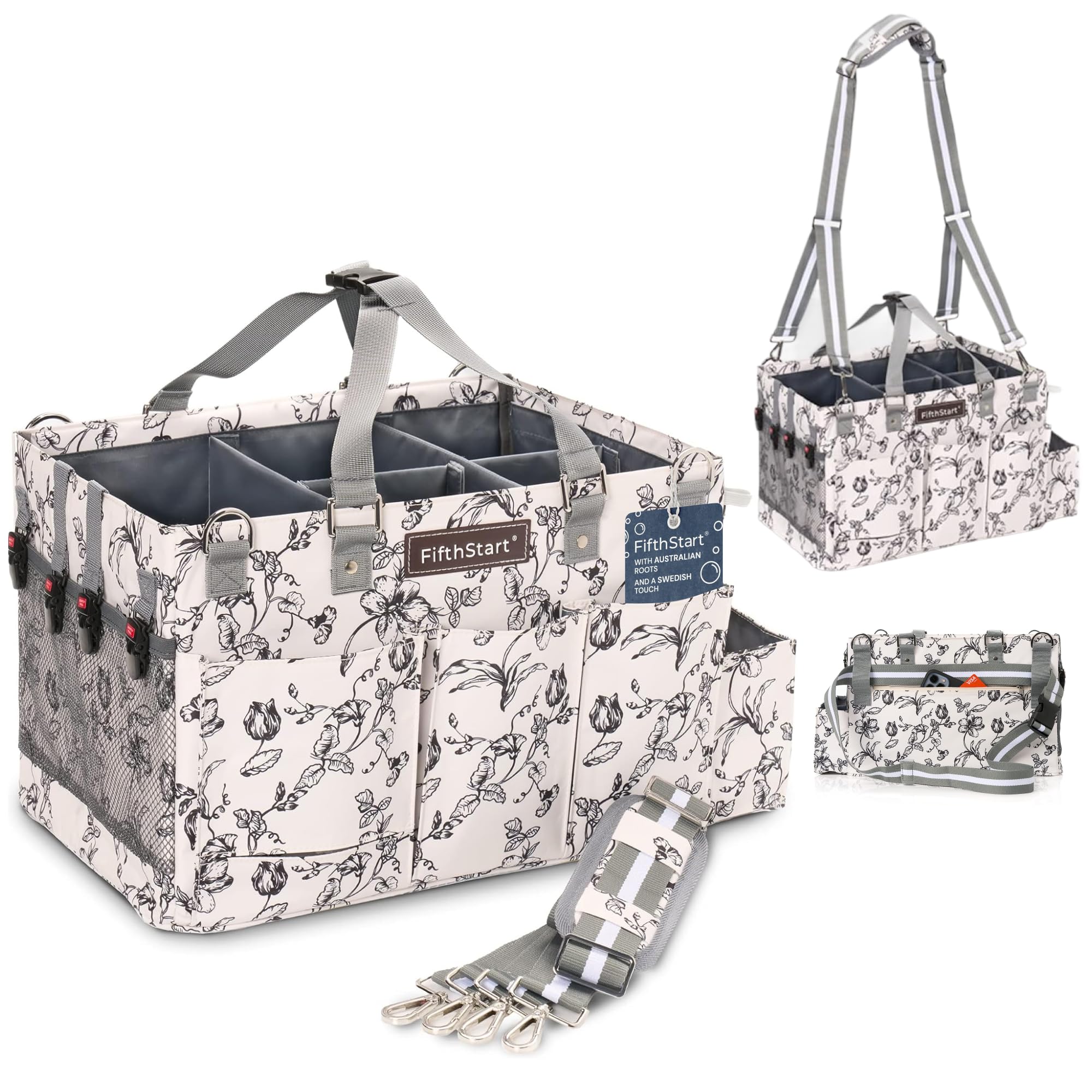 HOANT Grand Caddie De Nettoyage Avec Chariot Et Bandoulière