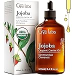Gya Labs Jojoba Carrier Oil - 3.4 Fl Oz - for Hair, Skin, Face, Scalp & Body Massage