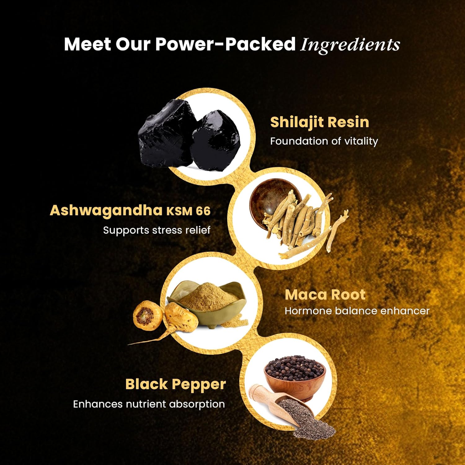Shilajit Resin & Batana Oil Bundle – 100% Natural Shilajit with Ashwagandha (40g, 50 Servings) + Dr. Sebi Inspired Unrefined Batana Hair Oil (4.2 fl oz) | Natural Wellness & Hair Growth for Men
