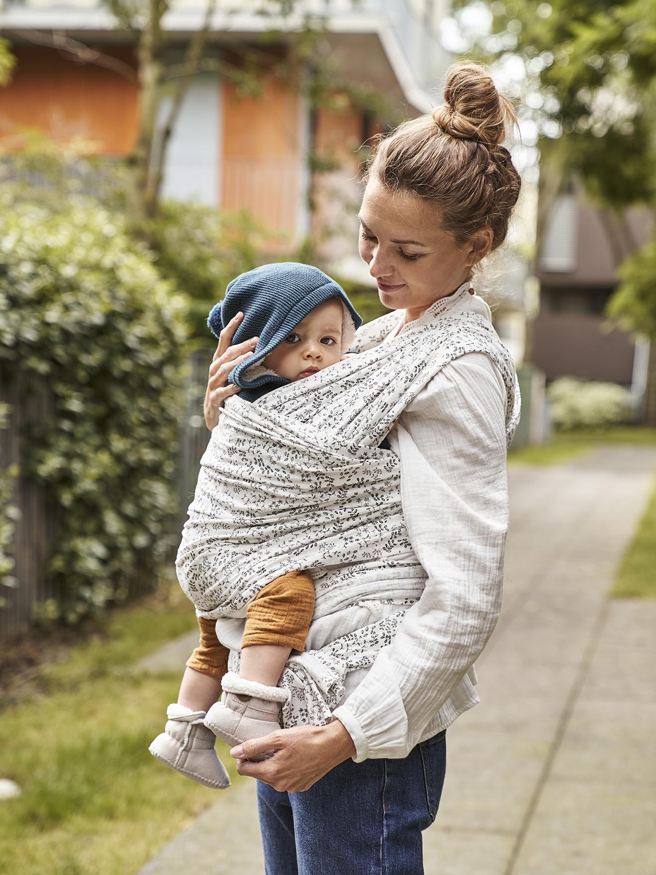 VERTBAUDETBaby Tragetuchwollweiß bedrucktONE SIZE