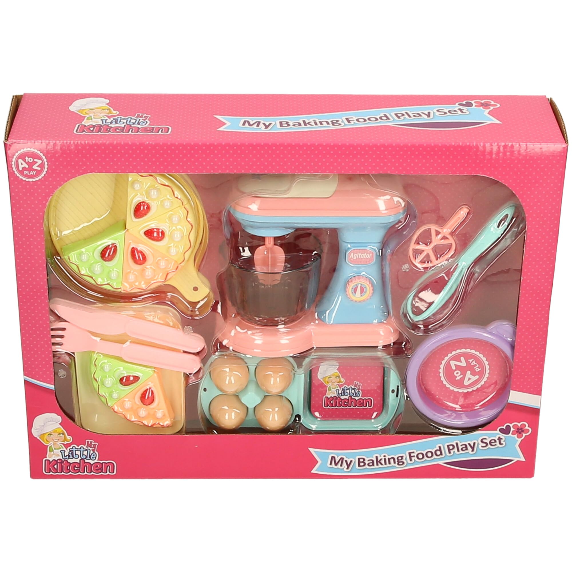 Little Kitchen Kids Baking Play Set including Stand Mixer, Cake Slices, Utensils and Accessories, Pink, Multicolor, Standard - Image 2