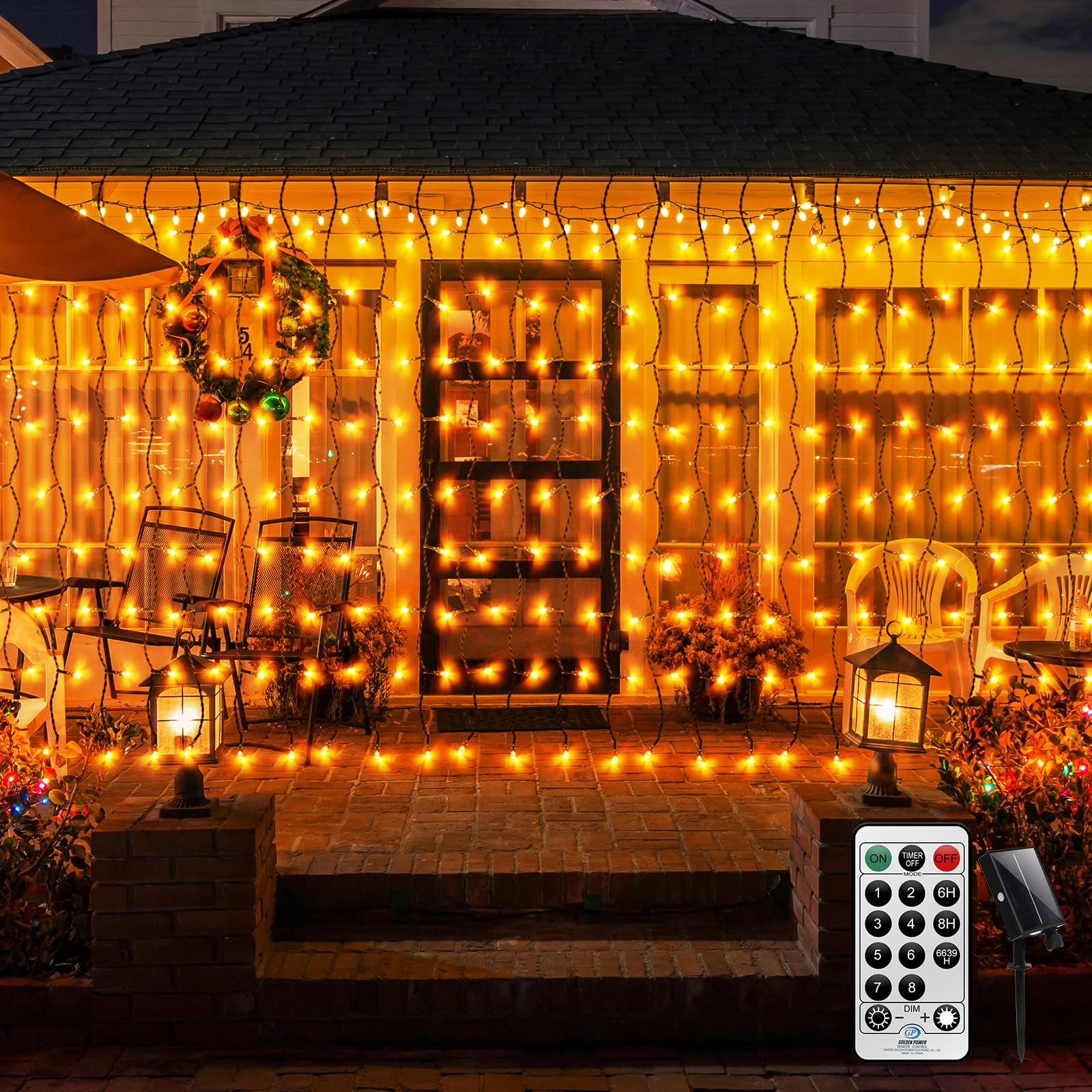Guirlande lumineuse féerique solaire en cascade pour éclairage de jardin - 8