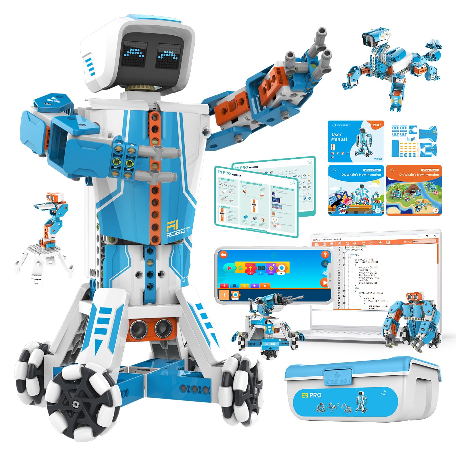 Amazon.com: WhalesBot E9 Pro Robot Engineering Building Kit for