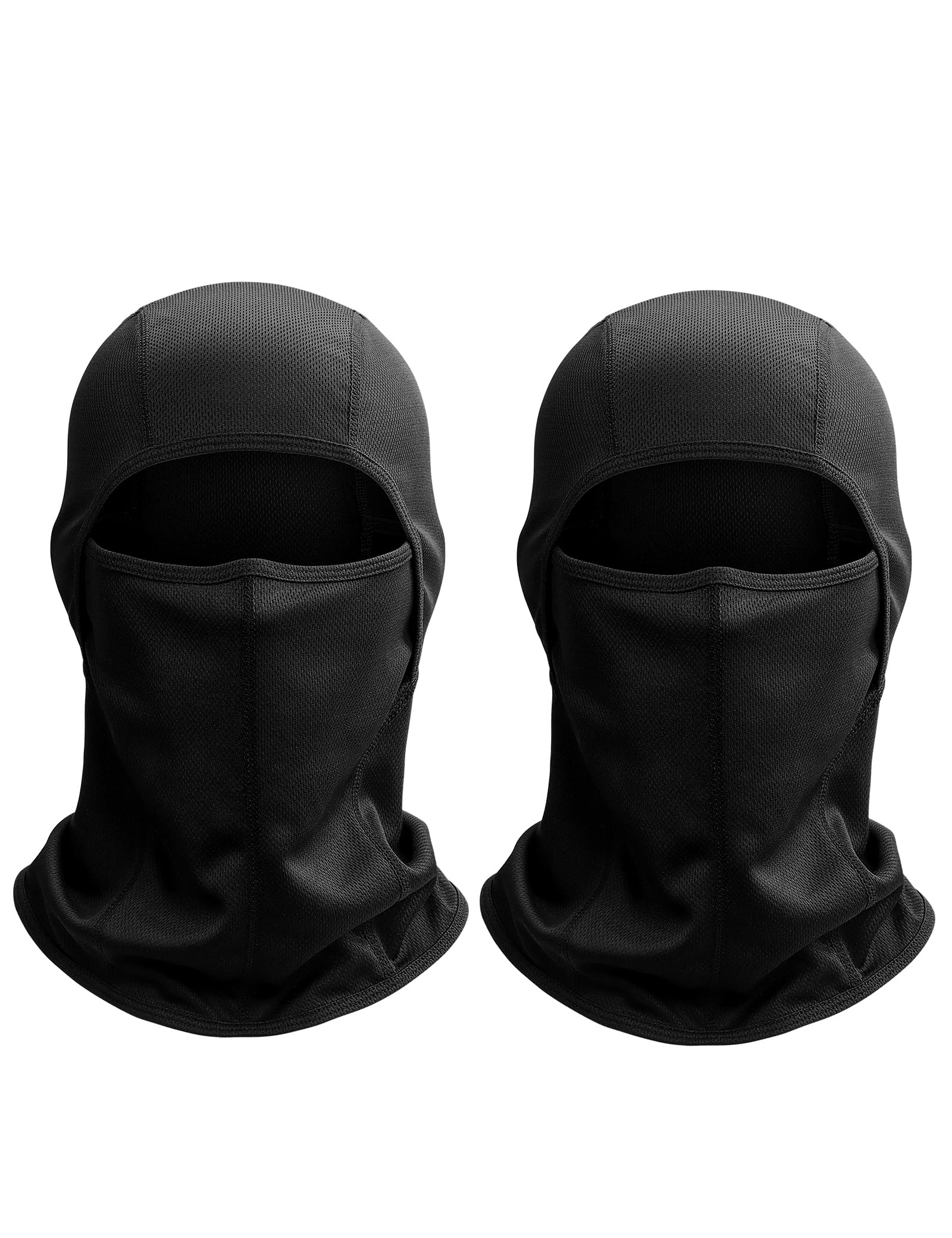 AstroAI Ski Mask Balaclava Face Mask Shiesty Mask for Men Women, Motorcycle UV Protector Windproof Neck Warmer Face Cover for Snowboarding, Skiing, Hunting, Cycling, Black, 2Pack