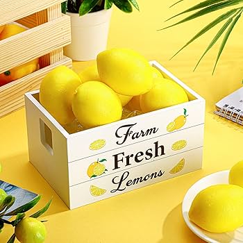 小物 Lemon Amazon.com: Marsui Lemon Mini Wooden Crate Summer Farmhouse Rustic
