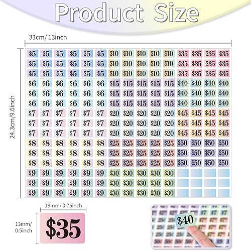 Miniatura 8 de Starboling Calcomanías de venta de garaje, calcomanías de venta de patio de 1 pulgada, 1400 calcomanías de precio de venta de garaje, calcomanías de